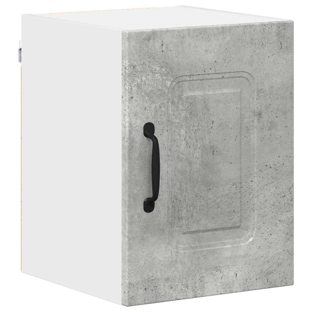 Küchenhängeschrank mit Regal 2 pcs Beton Grau 30 x 31 x 40 cm