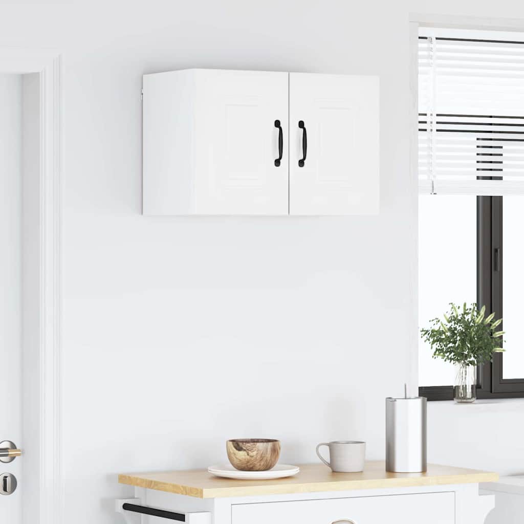 Küchenwandschrank mit Tür 2 pcs Hochglanz Weiß 30 x 31 x 40 cm