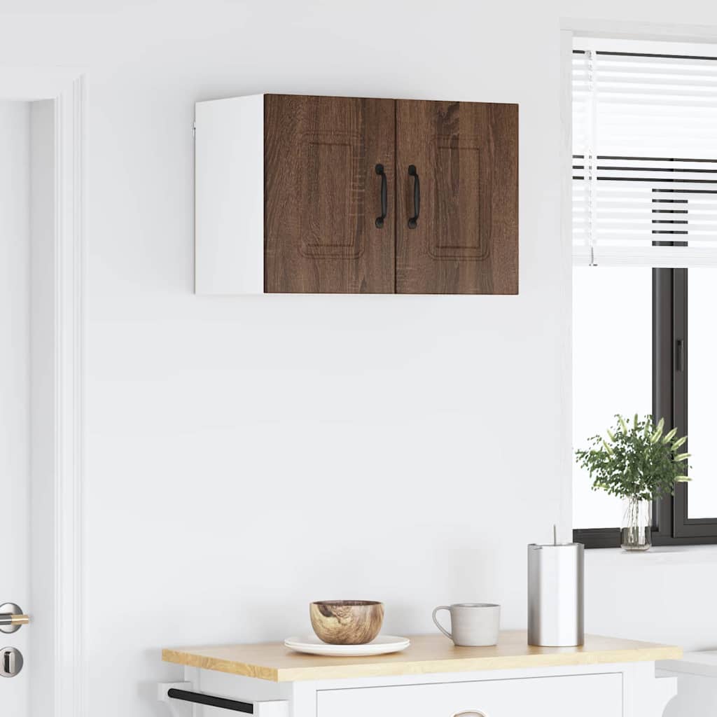 Küchenhängeschrank mit Regal Braun Eichen-Optik 30 x 31 x 40 cm