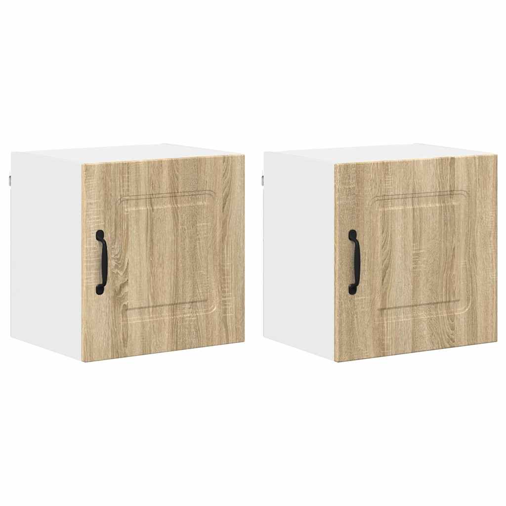 Küchenhängeschrank mit Regal 2 pcs Sonoma-Eiche 40 x 31 x 40 cm
