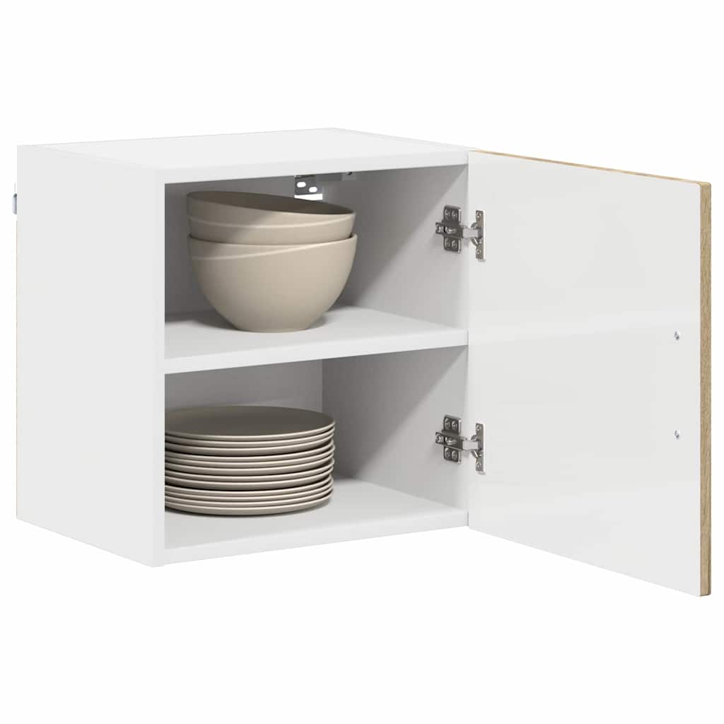 Küchenhängeschrank mit Regal 2 pcs Sonoma-Eiche 40 x 31 x 40 cm