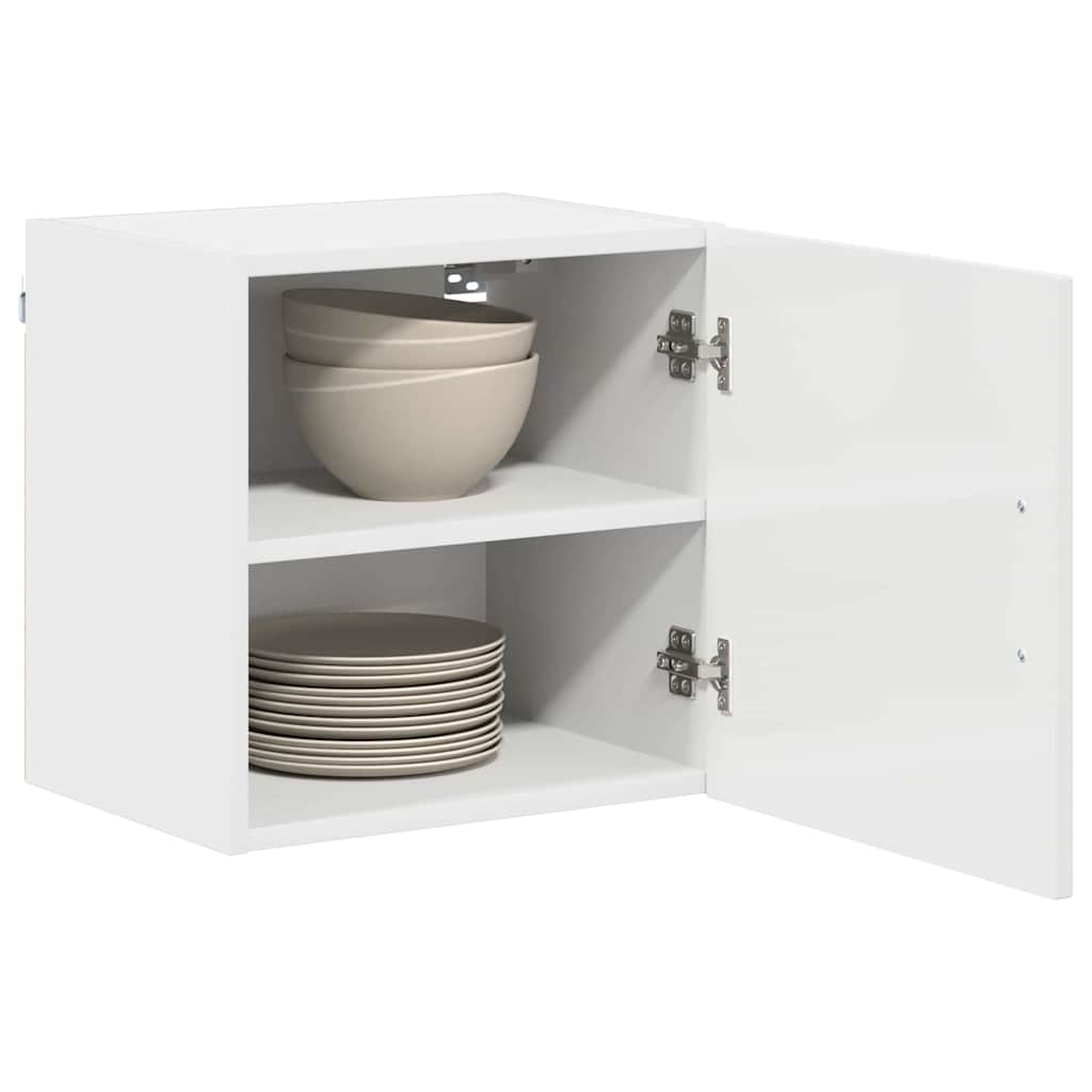 Küchenwandschrank mit Tür 2 pcs Hochglanz Weiß 40 x 31 x 40 cm