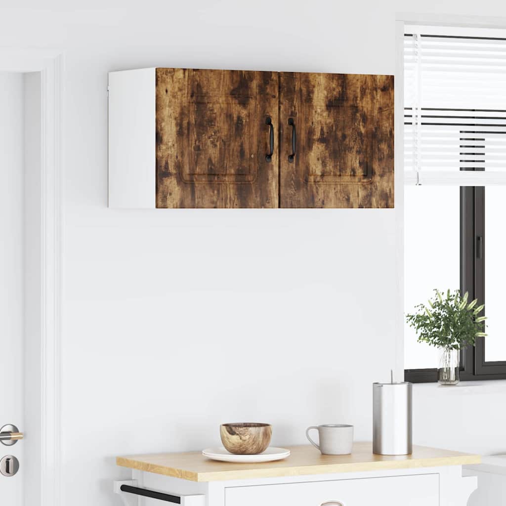 Küchenhängeschrank mit Regal Geräucherte Eiche 40 x 31 x 40 cm