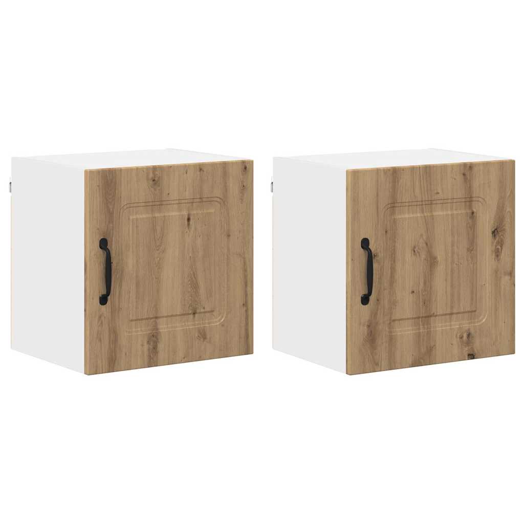 Küchenwandschrank mit Regal 2 pcs Artisan-Eiche 40 x 31 x 40 cm
