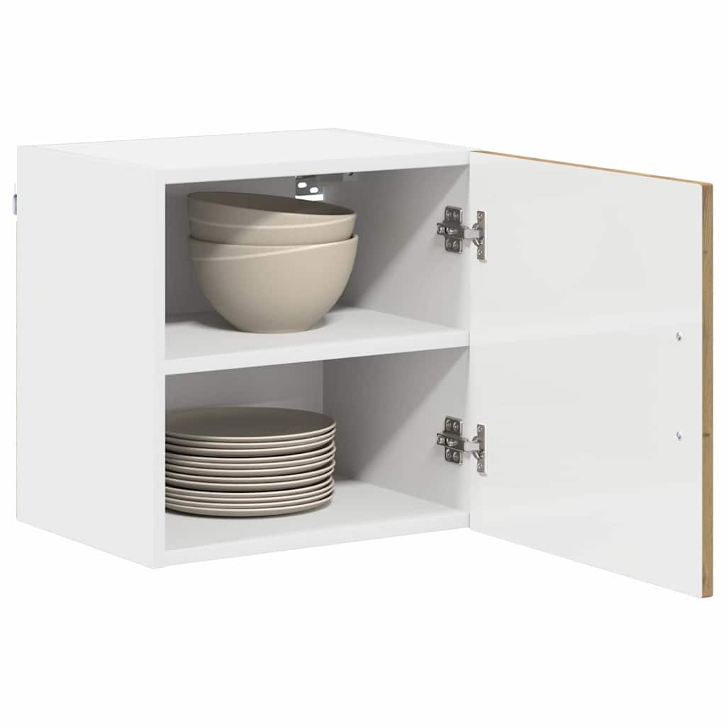 Küchenwandschrank mit Regal 2 pcs Artisan-Eiche 40 x 31 x 40 cm