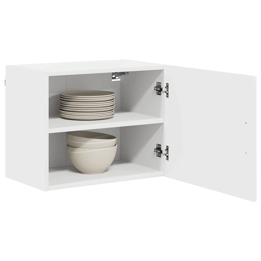 Küchenwandschrank mit Tür 2 pcs Hochglanz Weiß 50 x 31 x 40 cm