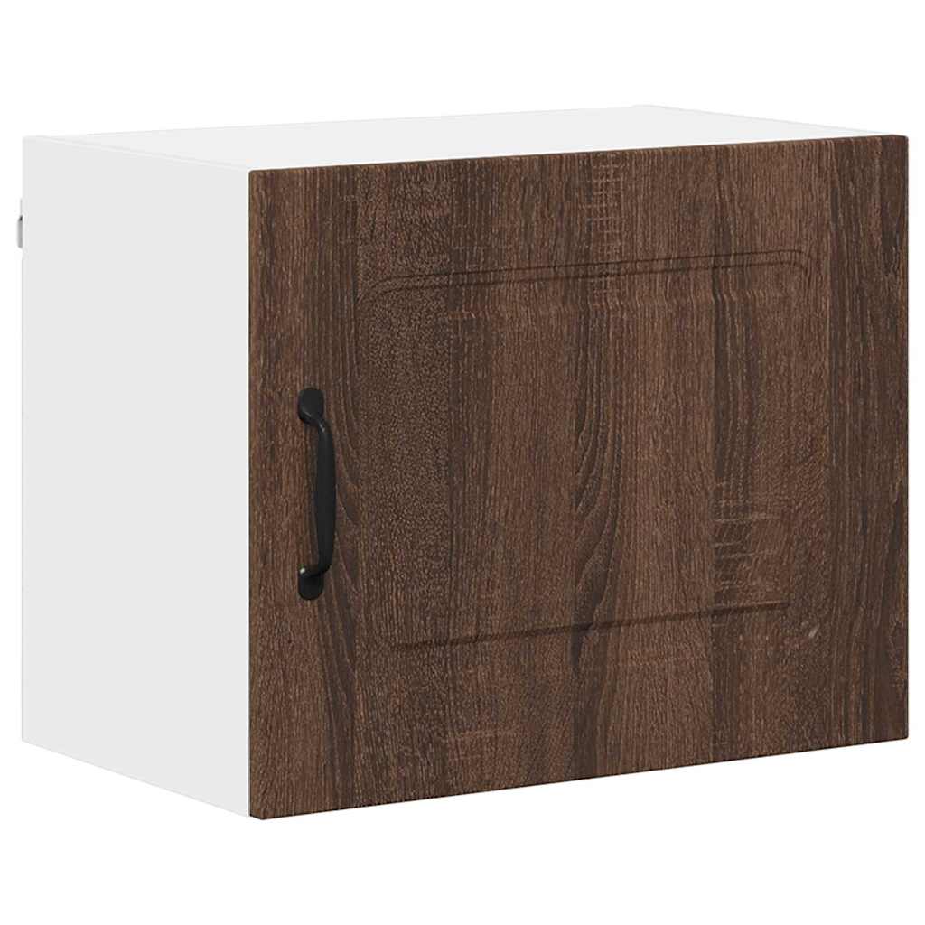 Küchenhängeschrank mit Regal Braun Eichen-Optik 50 x 31 x 40 cm
