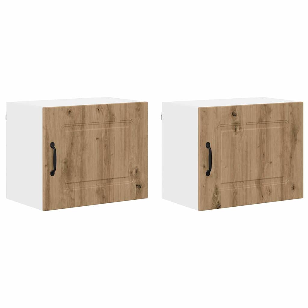 Küchenwandschrank mit Regal 2 pcs Artisan-Eiche 50 x 31 x 40 cm