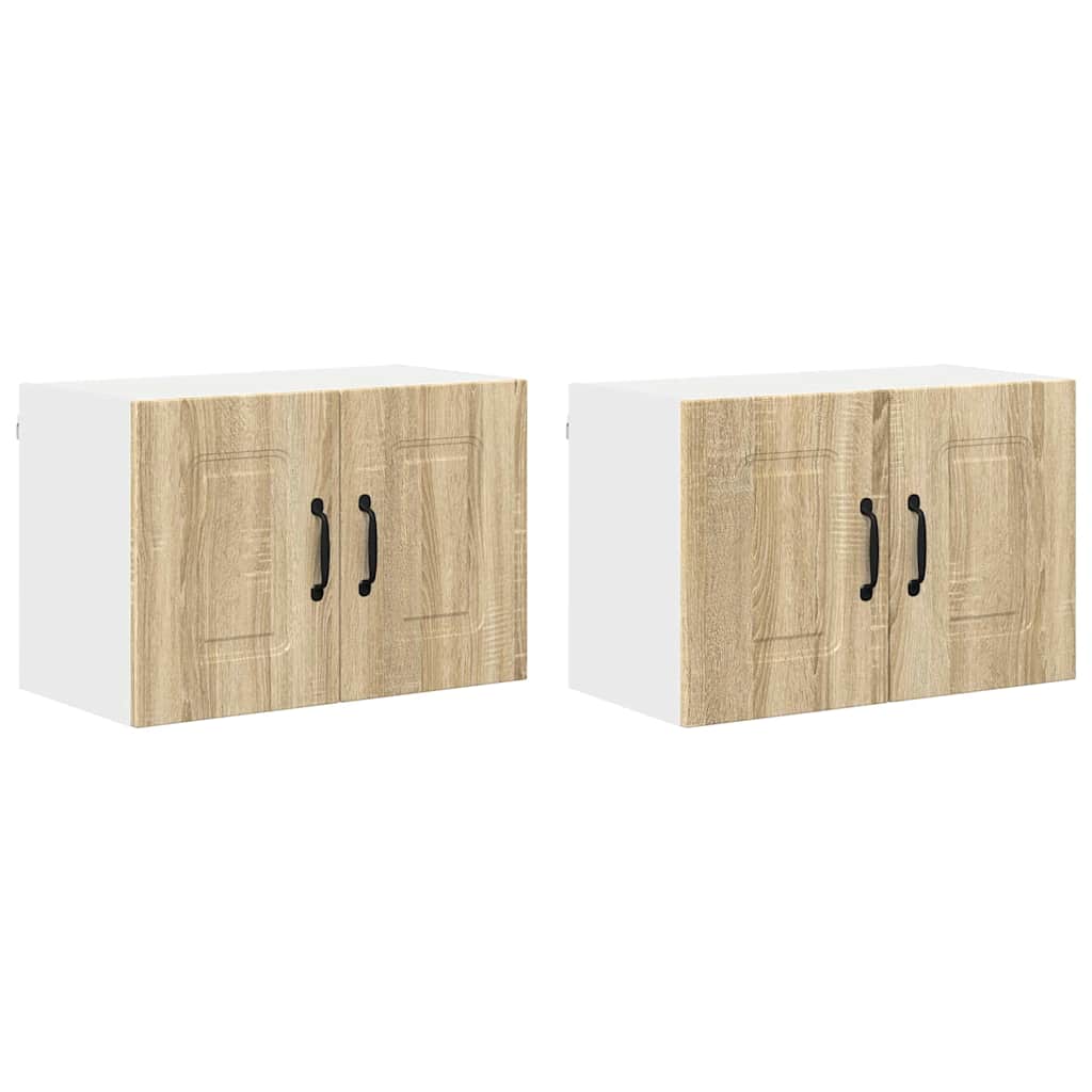 Küchenhängeschrank mit Regal 2 pcs Sonoma-Eiche 60 x 31 x 40 cm