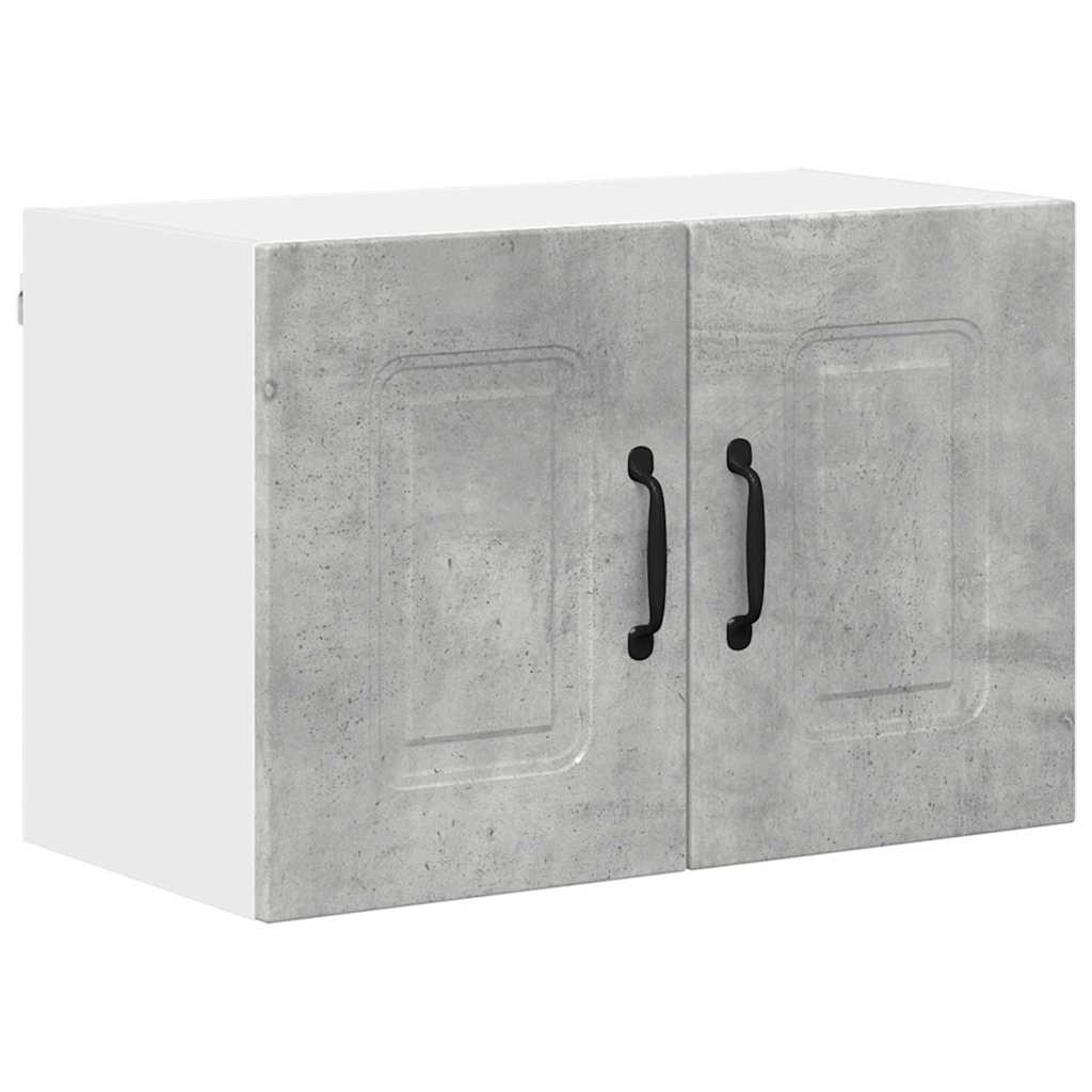 Küchenhängeschrank mit Regal 2 pcs Beton Grau 60 x 31 x 40 cm