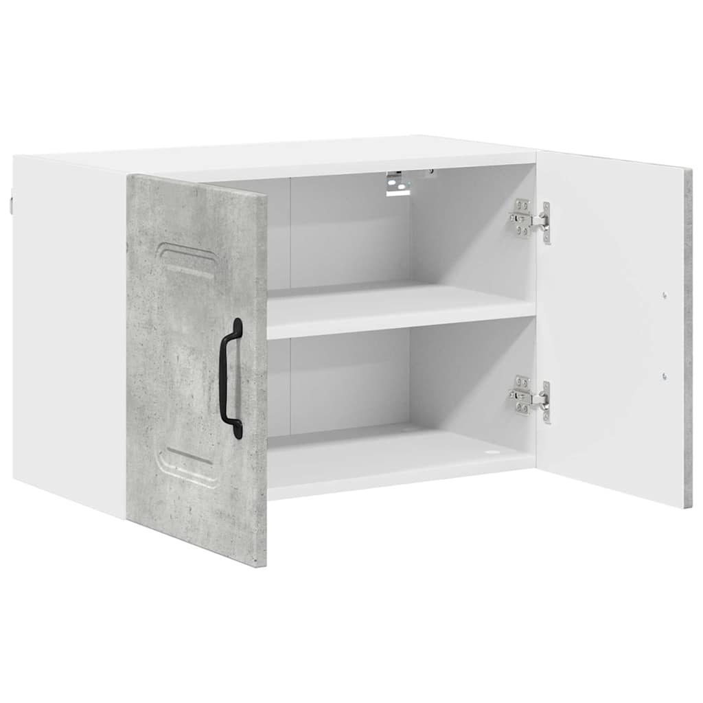 Küchenhängeschrank mit Regal 2 pcs Beton Grau 60 x 31 x 40 cm