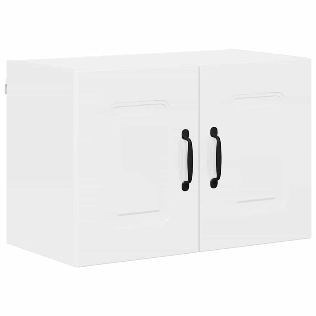 Küchenwandschrank mit Tür 2 pcs Hochglanz Weiß 60 x 31 x 40 cm