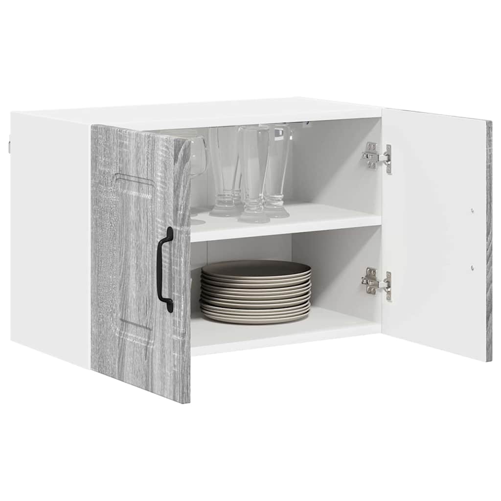 Küchenwandschrank mit Regal 2 pcs Graues Sonoma 60 x 31 x 40 cm