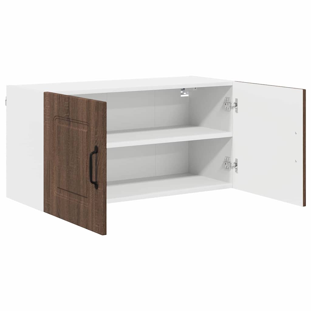 Küchenhängeschrank mit Regal Braun Eichen-Optik 80 x 31 x 40 cm