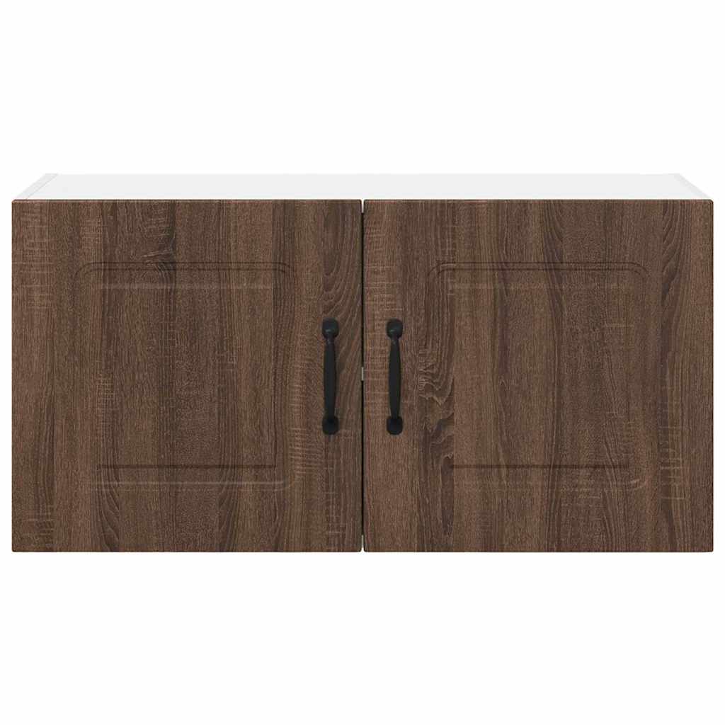 Küchenhängeschrank mit Regal Braun Eichen-Optik 80 x 31 x 40 cm