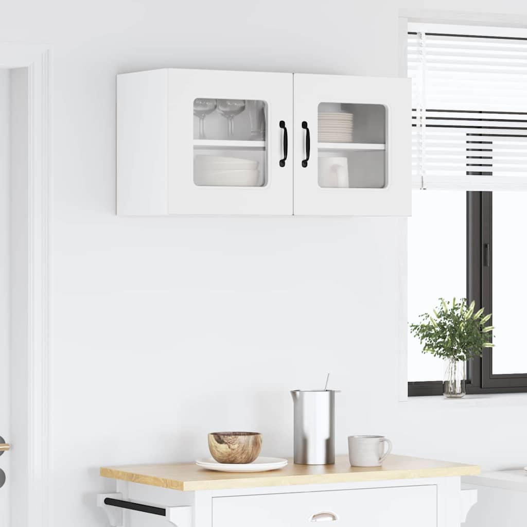 Küchenhängeschrank mit Regal Weiß 80 x 31 x 40 cm Holzwerkstoff