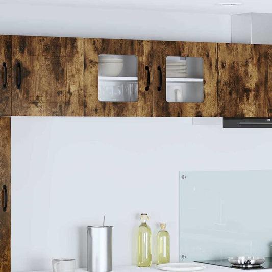 Küchenhängeschrank mit Regal Geräucherte Eiche 80 x 31 x 40 cm