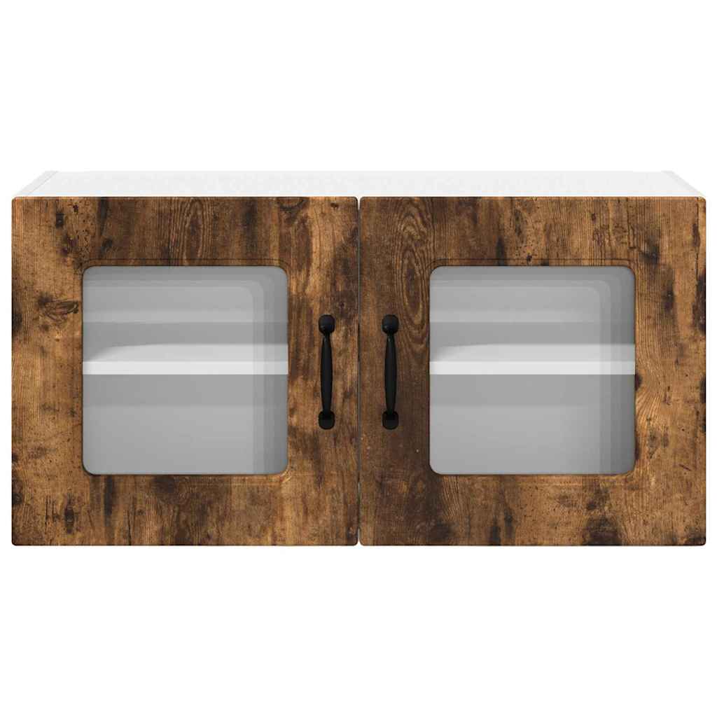 Küchenhängeschrank mit Regal Geräucherte Eiche 80 x 31 x 40 cm