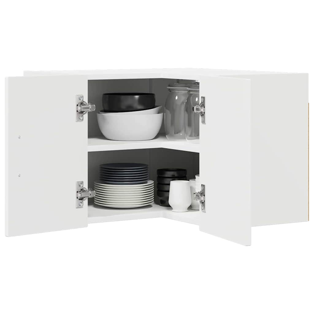 Küchenhängeschrank mit Regal Weiß 57 x 57 x 40 cm Holzwerkstoff