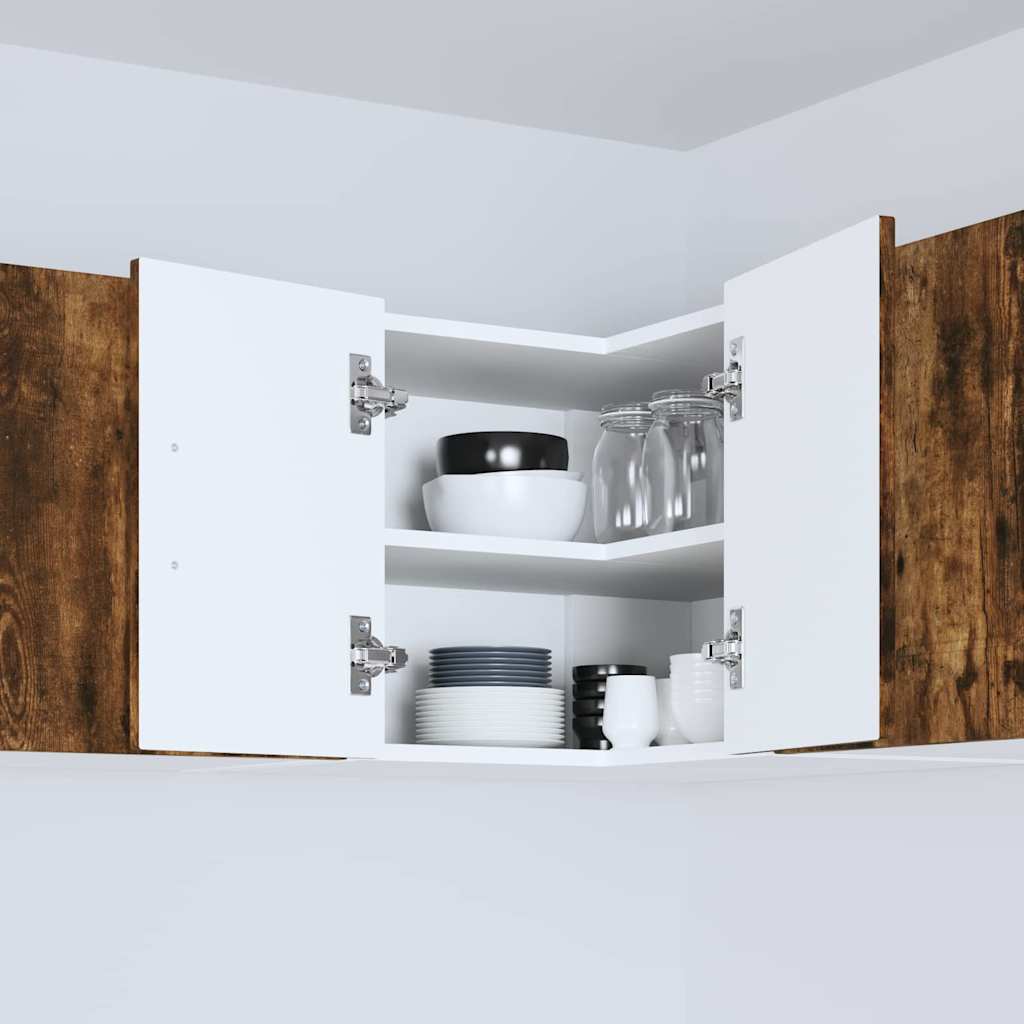 Küchenhängeschrank mit Regal Geräucherte Eiche 57 x 57 x 40 cm