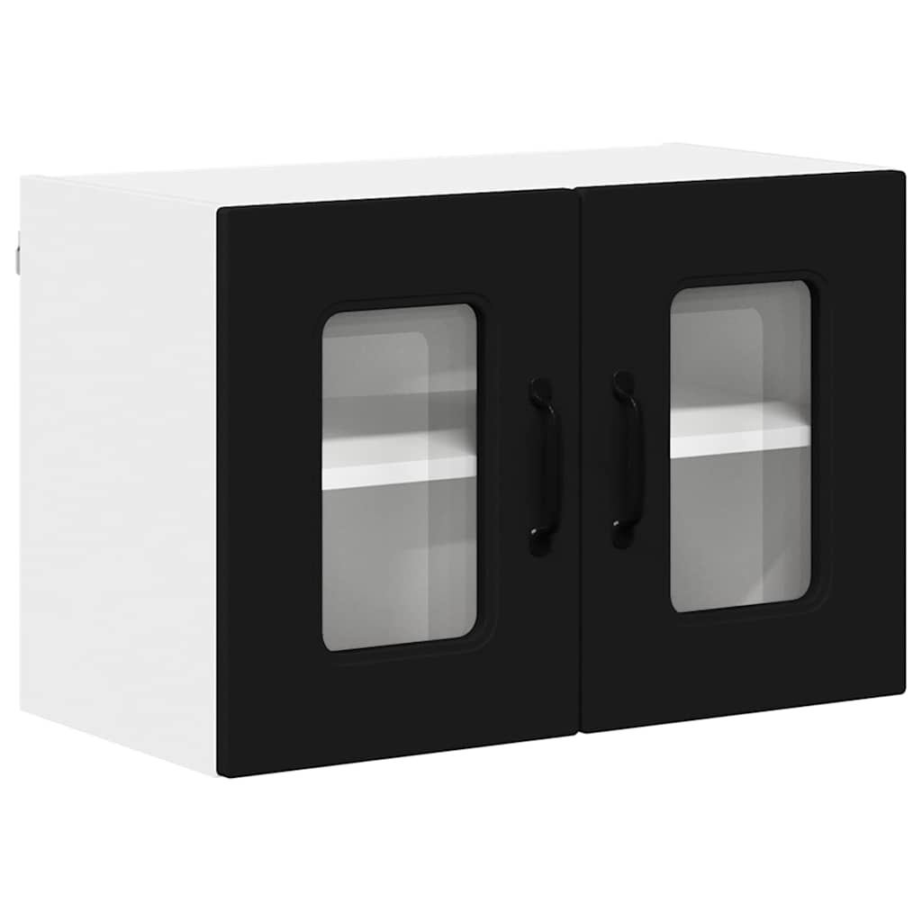 Küchenwandschrank mit Tür Schwarz 60 x 31 x 40 cm Holzwerkstoff