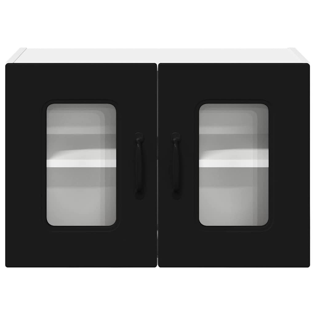 Küchenwandschrank mit Tür Schwarz 60 x 31 x 40 cm Holzwerkstoff