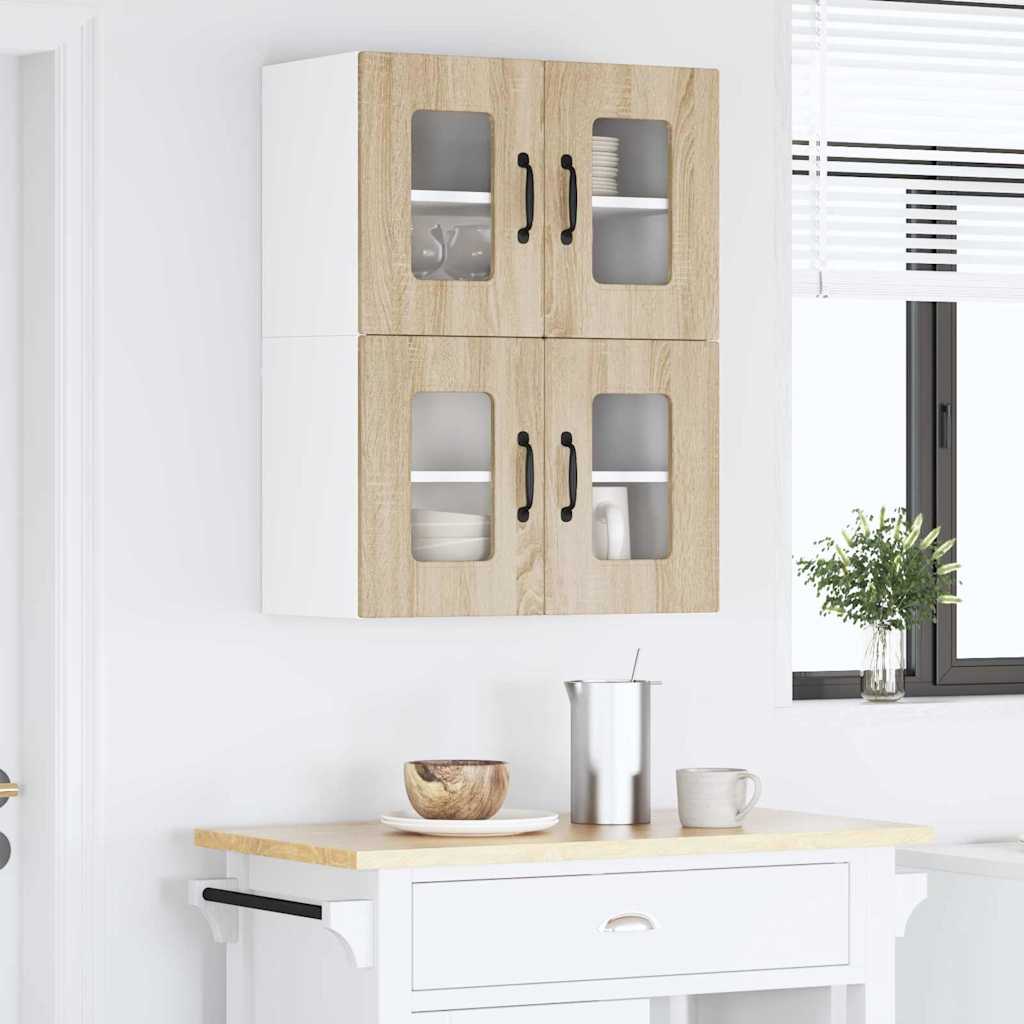 Küchenhängeschrank mit Regal 2 pcs Sonoma-Eiche 60 x 31 x 40 cm