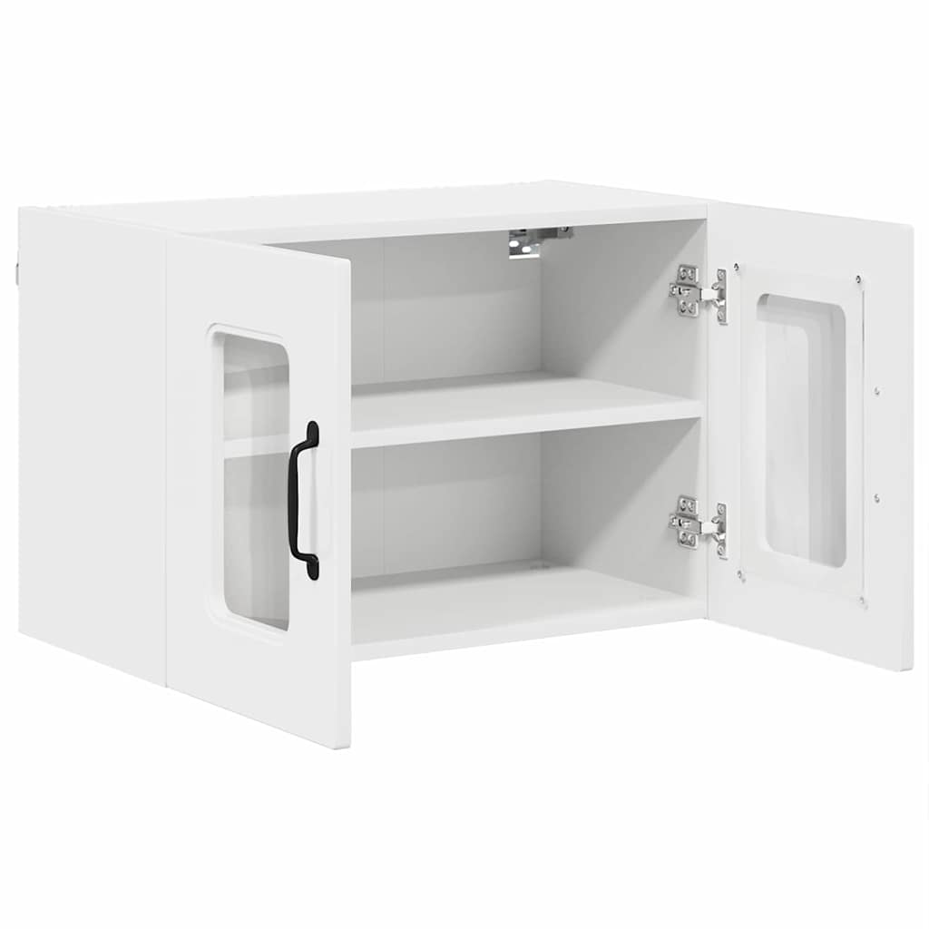 Küchenwandschrank mit Tür 2 pcs Hochglanz Weiß 60 x 31 x 40 cm
