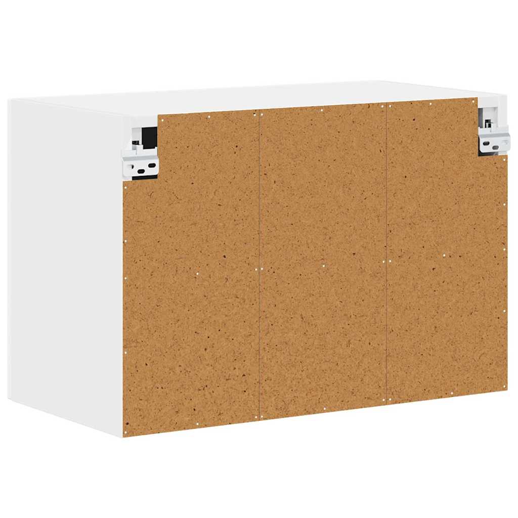 Küchenwandschrank mit Tür 2 pcs Hochglanz Weiß 60 x 31 x 40 cm