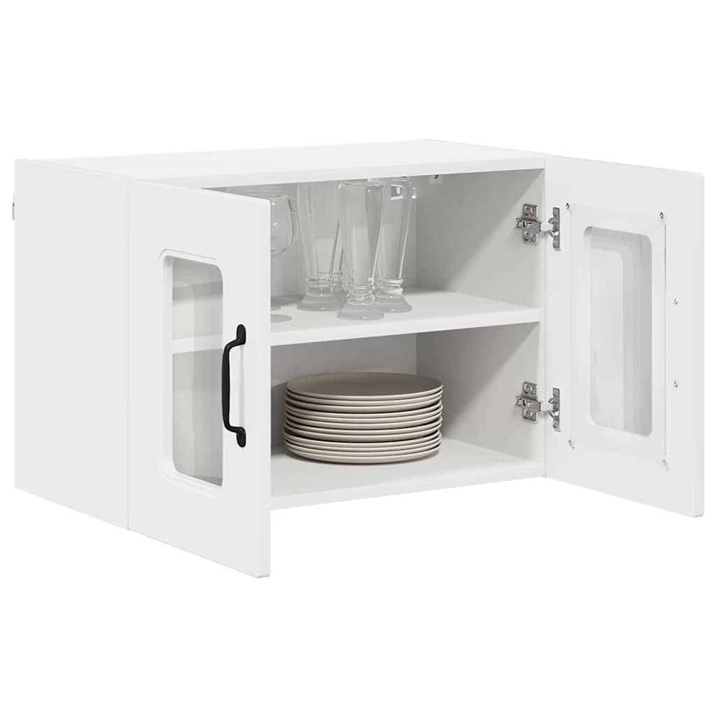 Küchenwandschrank mit Tür 2 pcs Hochglanz Weiß 60 x 31 x 40 cm