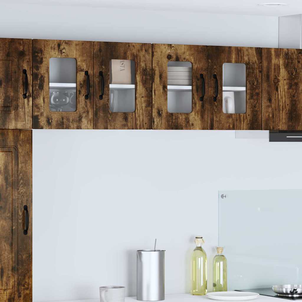 Küchenhängeschrank mit Regal Geräucherte Eiche 60 x 31 x 40 cm