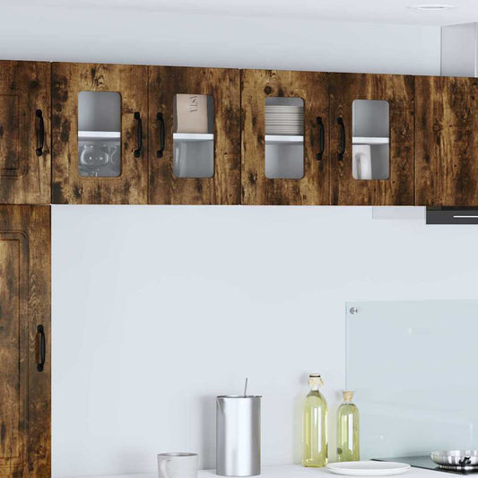 Küchenhängeschrank mit Regal Geräucherte Eiche 60 x 31 x 40 cm