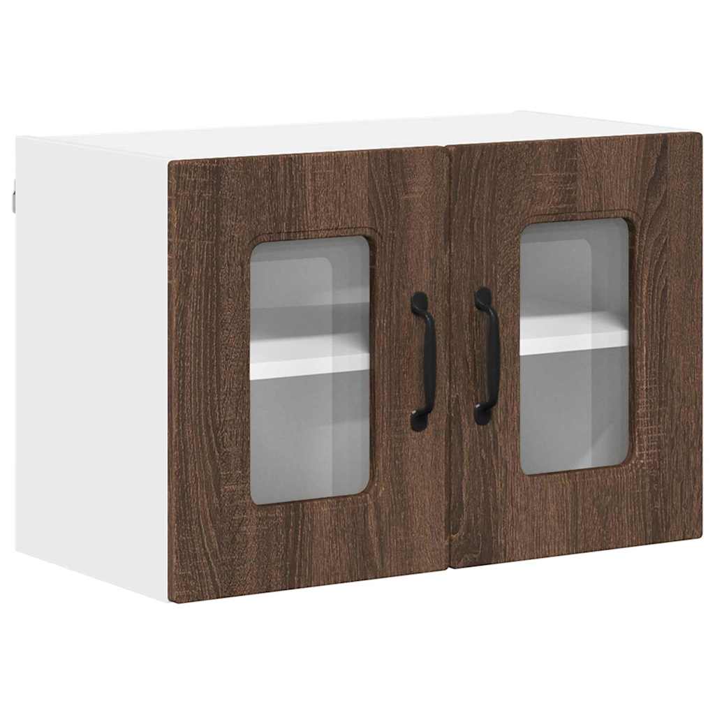 Küchenhängeschrank mit Regal Braun Eichen-Optik 60 x 31 x 40 cm