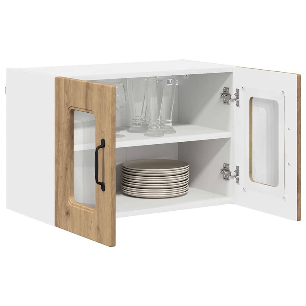 Küchenwandschrank mit Regal 2 pcs Artisan-Eiche 60 x 31 x 40 cm
