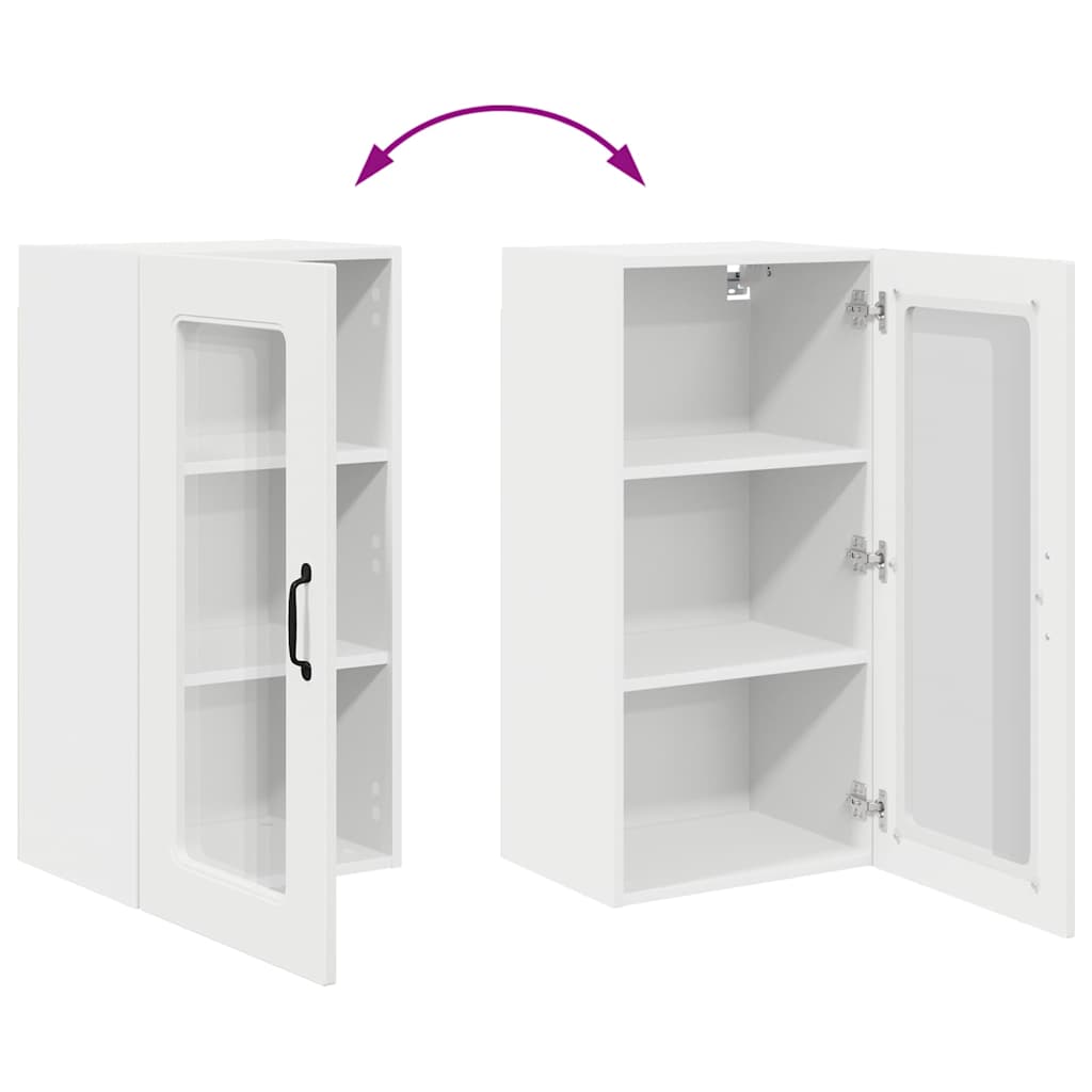 Küchenhängeschrank mit Regal Weiß 40 x 31 x 80 cm Holzwerkstoff