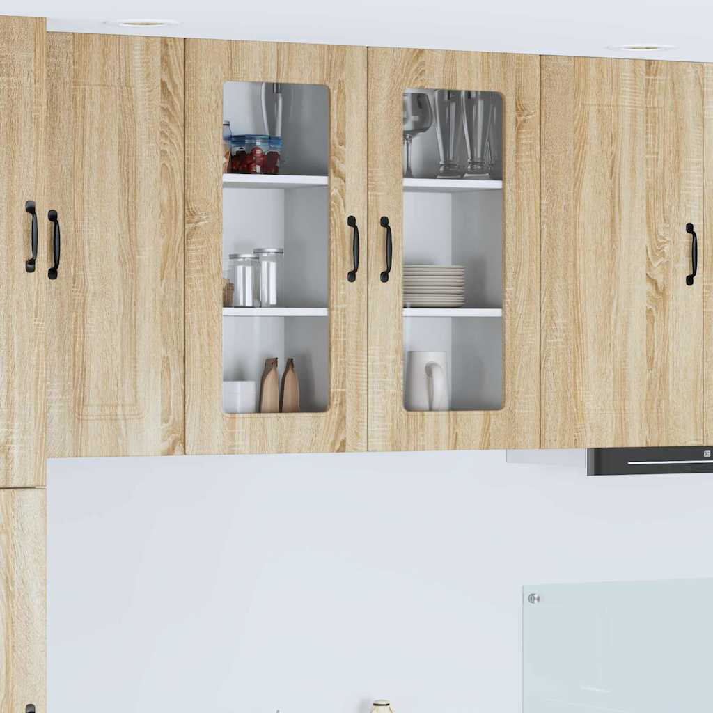 Küchenhängeschrank mit Regal 2 pcs Sonoma-Eiche 40 x 31 x 80 cm