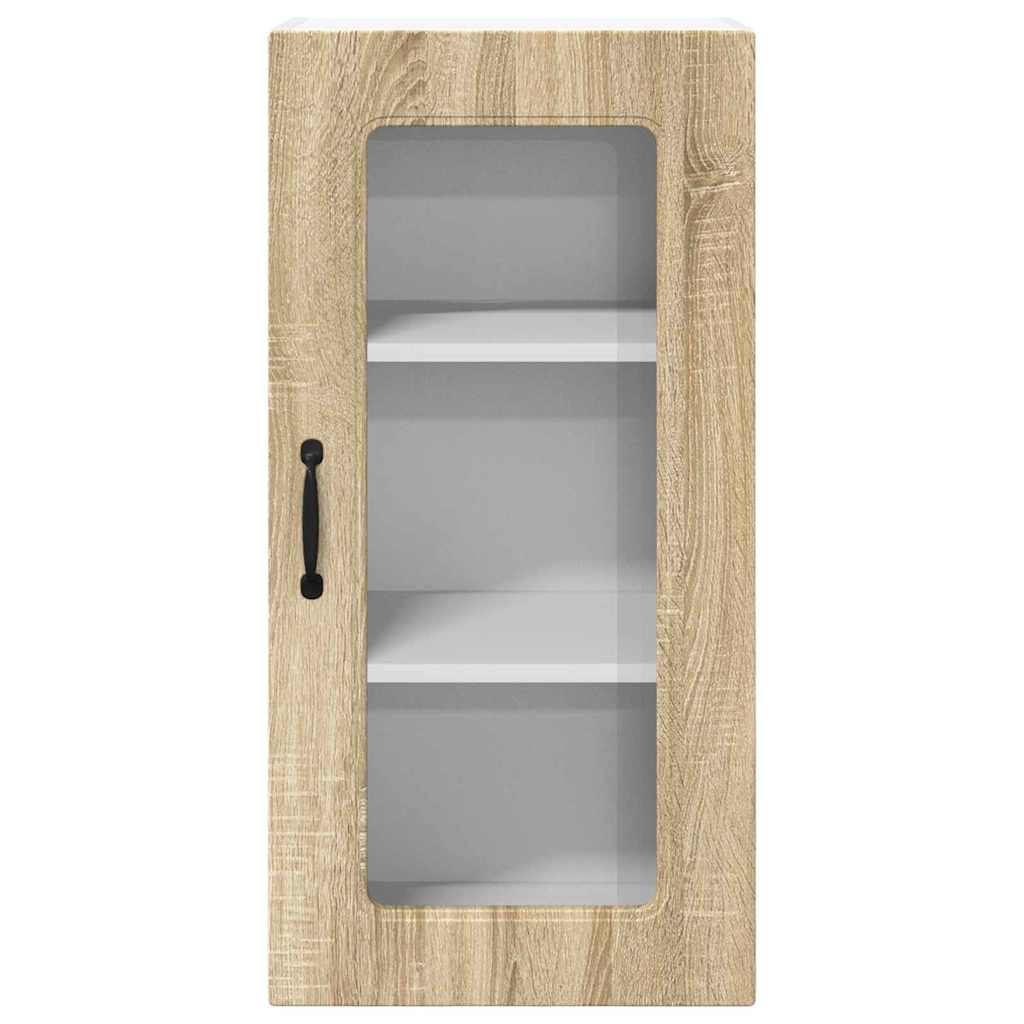 Küchenhängeschrank mit Regal 2 pcs Sonoma-Eiche 40 x 31 x 80 cm