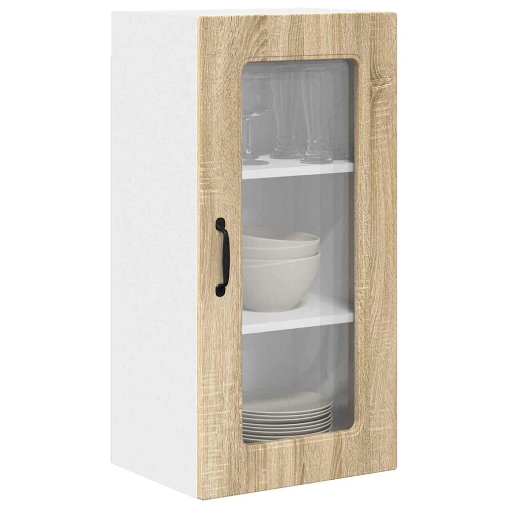 Küchenhängeschrank mit Regal 2 pcs Sonoma-Eiche 40 x 31 x 80 cm
