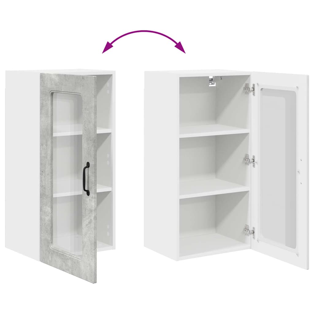 Küchenwandschrank Beton Grau 40 x 31 x 80 cm Holzwerkstoff