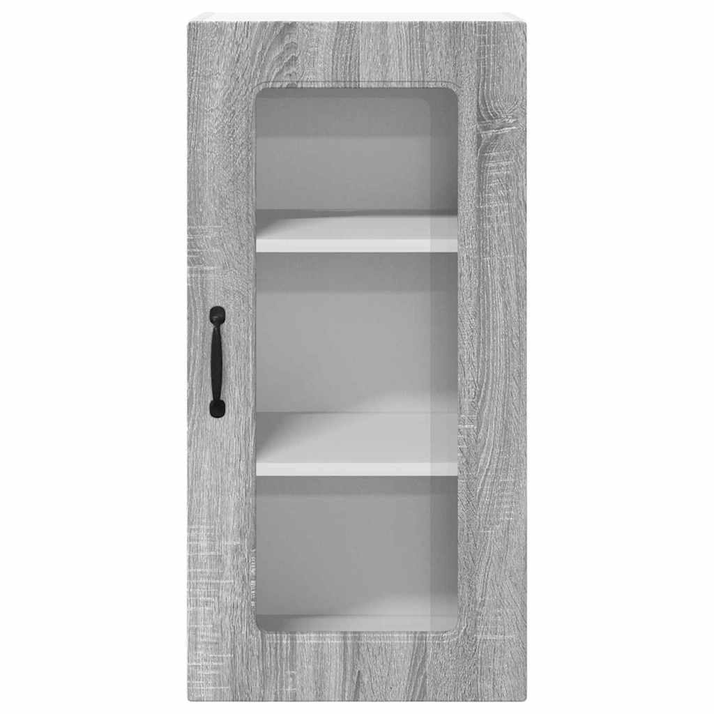 Küchenwandschrank mit Regal 2 pcs Graues Sonoma 40 x 31 x 80 cm