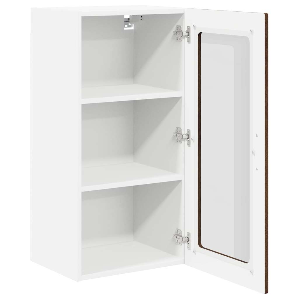 Küchenhängeschrank mit Regal Braun Eichen-Optik 40 x 31 x 80 cm
