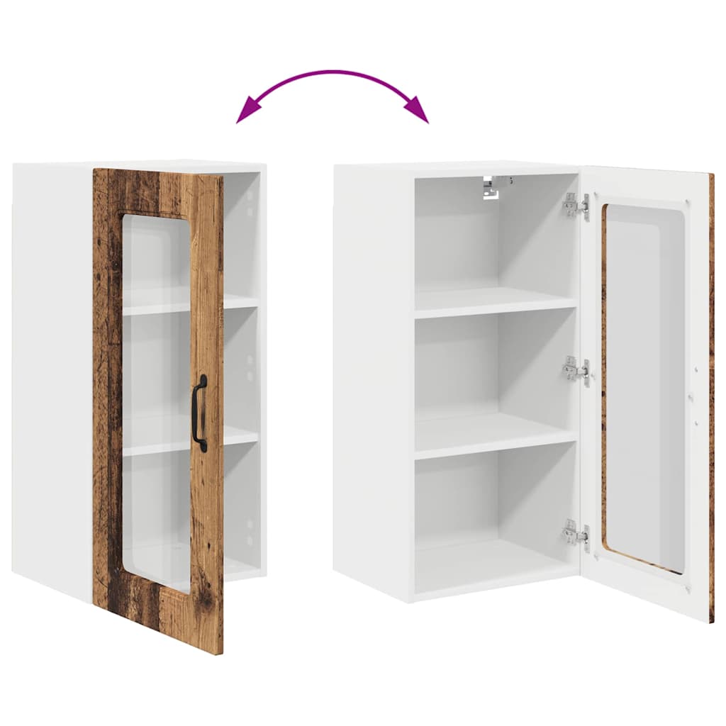 Küchenwandschrank mit Tür Altholz 40 x 31 x 80 cm Holzwerkstoff