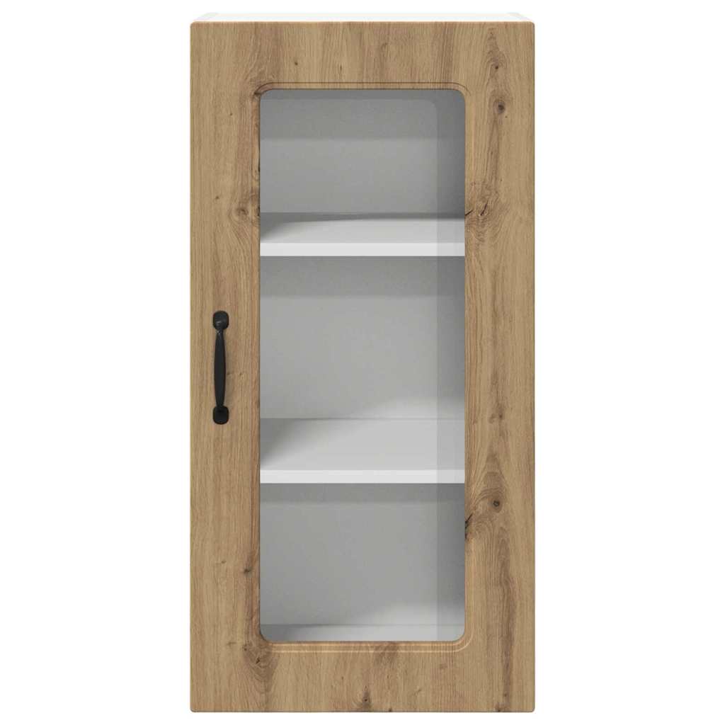 Küchenwandschrank mit Regal 2 pcs Artisan-Eiche 40 x 31 x 80 cm