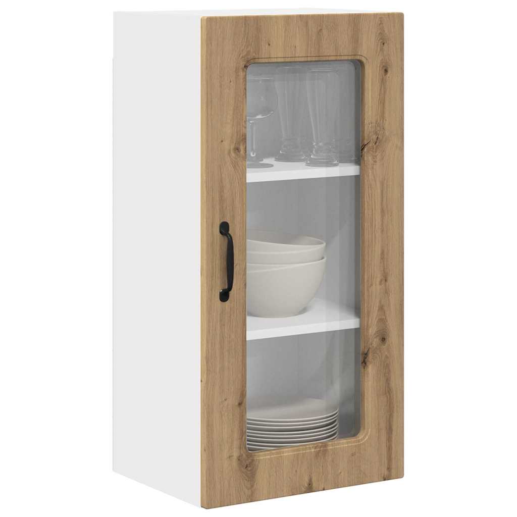 Küchenwandschrank mit Regal 2 pcs Artisan-Eiche 40 x 31 x 80 cm