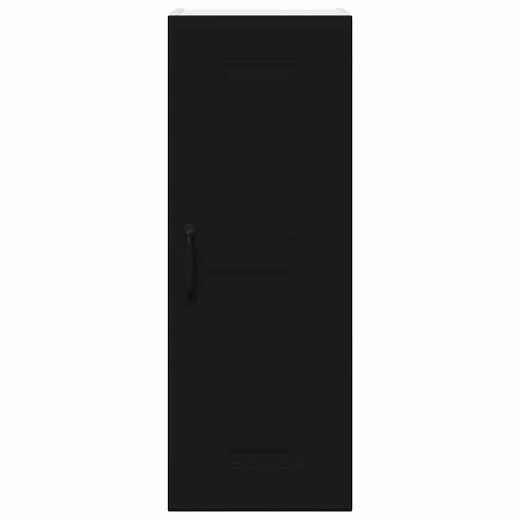 Küchenwandschrank mit Tür Schwarz 30 x 31 x 80 cm Holzwerkstoff