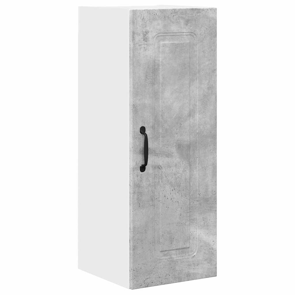 Küchenhängeschrank mit Regal 2 pcs Beton Grau 30 x 31 x 80 cm