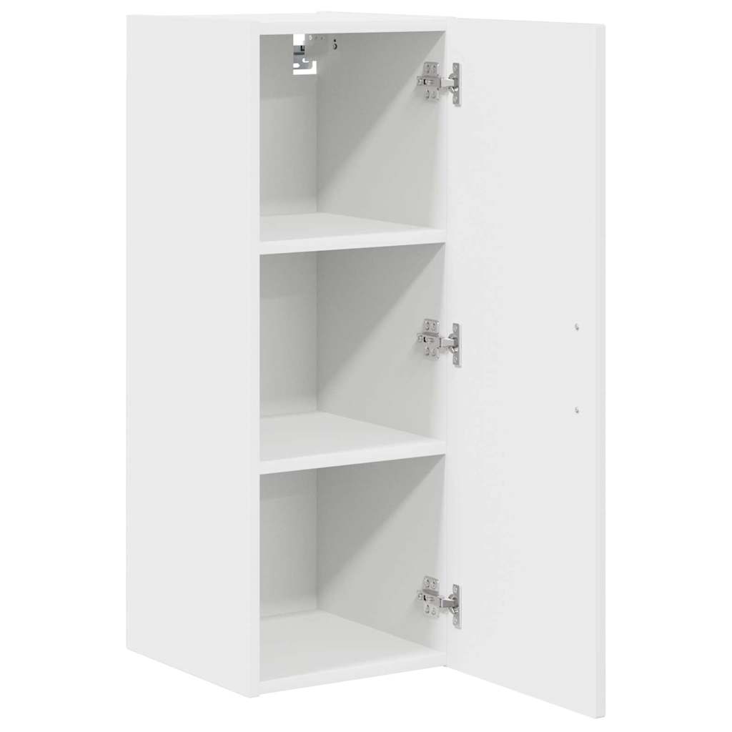 Küchenwandschrank mit Tür 2 pcs Hochglanz Weiß 30 x 31 x 80 cm