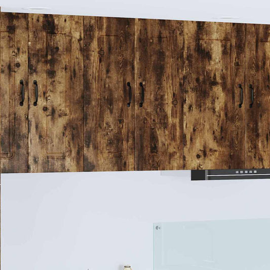 Küchenhängeschrank mit Regal Geräucherte Eiche 30 x 31 x 80 cm