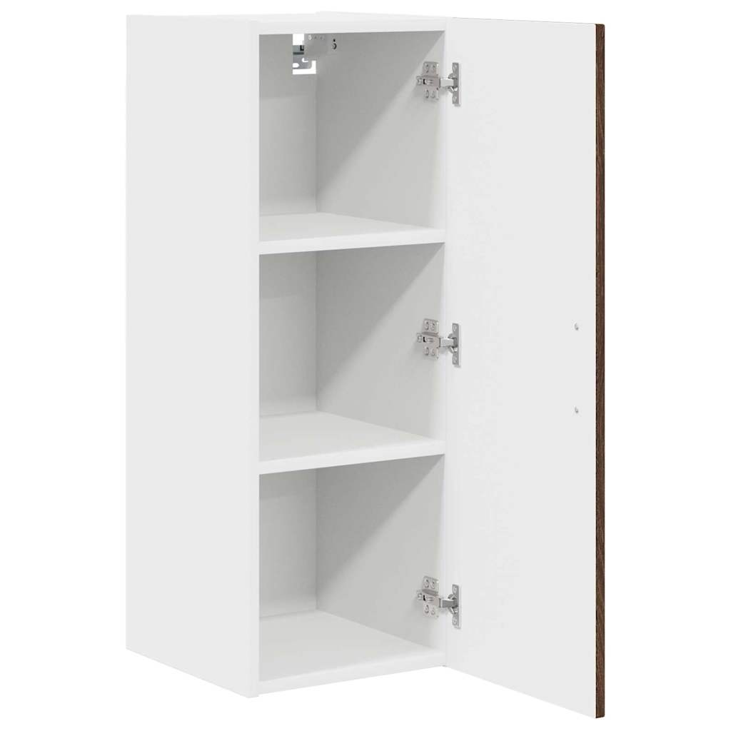 Küchenhängeschrank mit Regal Braun Eichen-Optik 30 x 31 x 80 cm