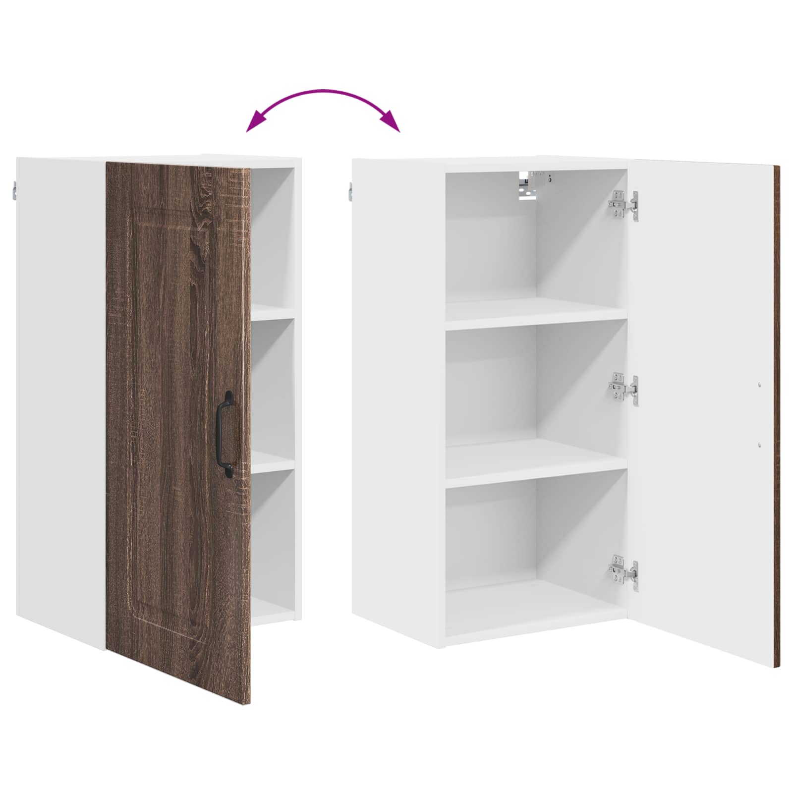 Geschirrspülerfront Kalmar Braun Eichen-Optik 40 x 31 x 80 cm